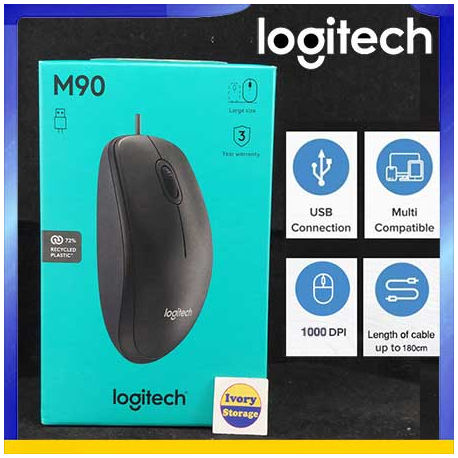 Mouse Kabel LOGITECH M90 USB Hitam