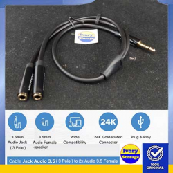 Splitter Audio 3.5mm 2 IN 1 Vention