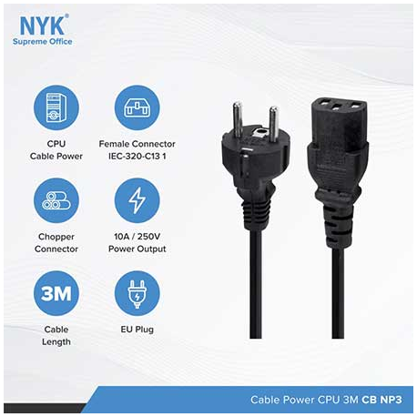 KABEL POWER CPU KOMPUTER 1.5M AC CORD CLIPTEC