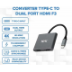 HDMI Splitter 2 Port NYK Type-C 4K