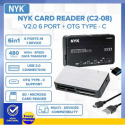 Card Reader 6-In-1 NYK C2-08 USB2.0  6 Slot Plus OTG