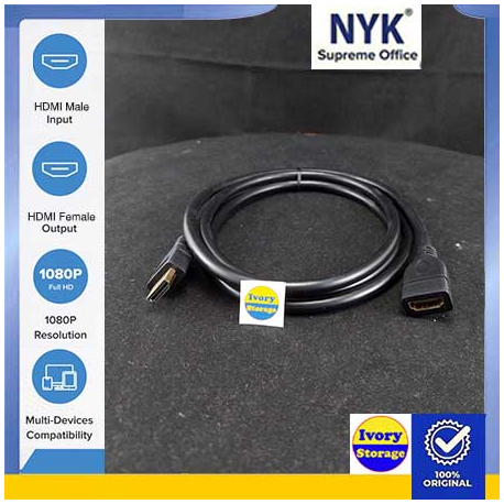 KABEL HDMI EXTENSION 30CM (HDMI MALE to HDMI FEMALE) - 10000276700
