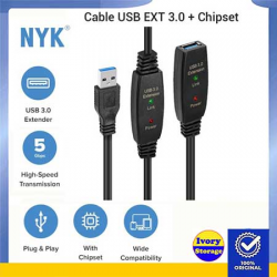 Kabel Extension USB3.0 NYK 5M (USB3.0 AM to USB3.0 AF)