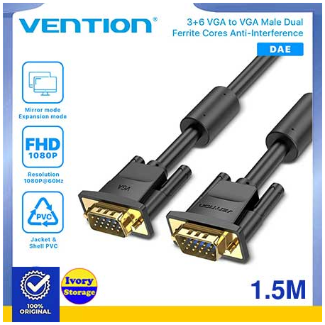 Kabel VGA NYK 1.5M 3M 5M 10M 15M 20M 25M Gold Plated