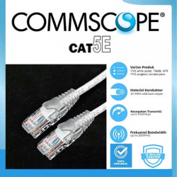 COMMSCOPE KABEL UTP CAT5E 3M WHITE ORIGINAL - KABEL LAN WARNA PUTIH 3M CAT5E COMMSCOPE ORIGINAL - 10000255700