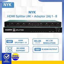 HDMI Splitter 8 Port NYK Support 4K 3D