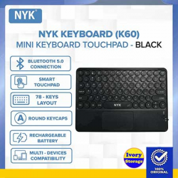 LOGITECH KEYBOARD TOUCHPAD WIRELESS TV  K400 PLUS HITAM