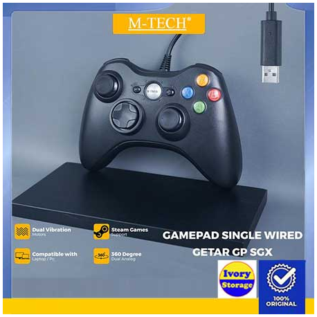 Gamepad Single M-TECH Turbo White/Blue/Red