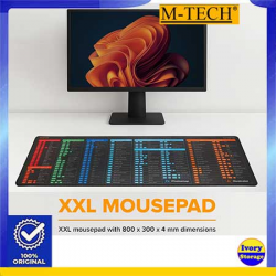Mousepad Shortcuts Windows 80x30cm M-TECH V2