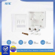 Face Plate 2 Port Modular RJ45 Outbow Box NYK