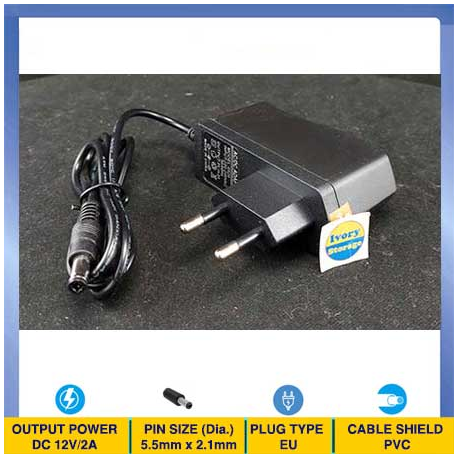 Power Adaptor 5V 2A Dia.5.5 x 2.1mm ITE Standar diameter plug 5.5mm
