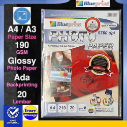 Glossy Photo Paper 20PC 190GSM Blueprint - 8997031730025