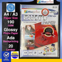 Kertas Foto Glossy 190GSM A4 A3 20PC Blueprint Glossy Photo Paper