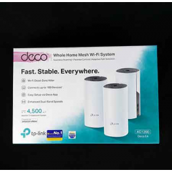 TP-LINK DECO E4 (3-PACK) AC1200 WHOLE HOME MESH Wi-Fi SYSTEM - 6935364086794