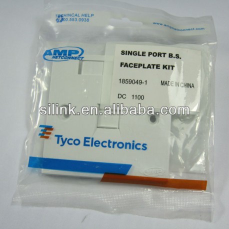 Faceplate BS Shuttered 1 Port AMP