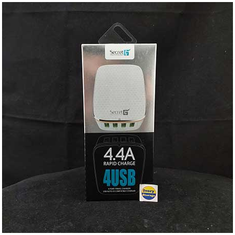 SECRETG QUADRUPLE USB POWER CHARGER 22W A4404 4.4A - 6933138644041