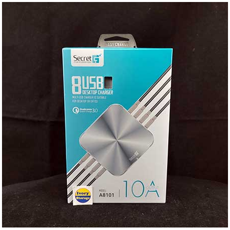 SECRETG 8-USB PORT POWER CHARGER 50W A8101 10A - 6933138681015