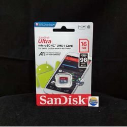 Micro SD HC Card 16GB C10 80MBps Sandisk - 619659134648
