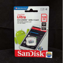 Memory Card Micro SD 128GB Sandisk 100MBPS - 619659160401
