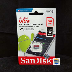 MICROSD SANDISK 64GB 120MBps MICROSDXC ULTRA UHS-I CLASS10 64 GB ORIGINAL - 619659181666