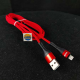 KABEL DATA LIGHTNING KE USB SECRETG LS402 2M 2.4A FAST CHARGING RED 2 METER - 10000285700