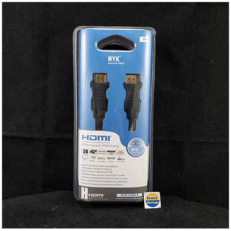 Kabel HDMI 3m ver 1.4 NYK - 6110386503263
