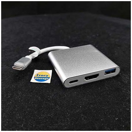 CONVERTER 3 IN 1 USB 3.1 Type C KE HDMI+USB3.0+Type C(USB-C to HDMI/USB3.0/USB-C)