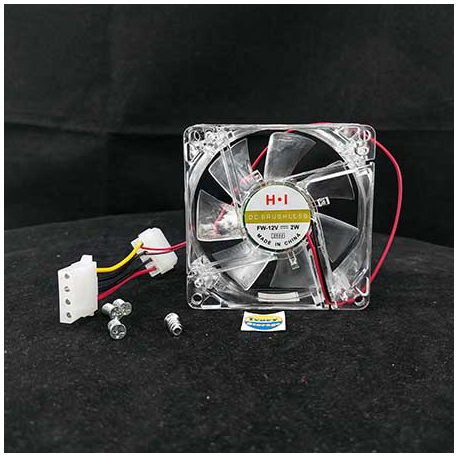Case Fan 8cm 12V DC Clear - 10000223300