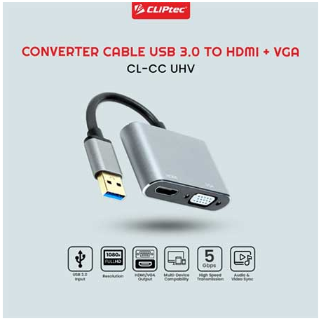 NYK CONVERTER USB 3.0 KE VGA+HDMI