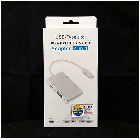 USB-type C to VGA DVI HDMI dan USB - 10000258000