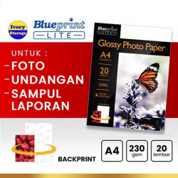 Glossy Photo Paper 20PC 230GSM Blueprint - 8997031730032