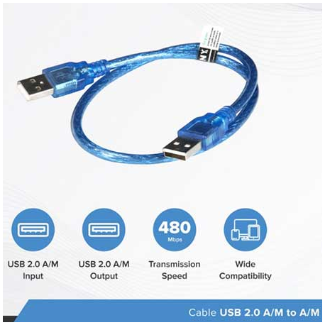 KABEL USB2.0 50CM (AM to AM)