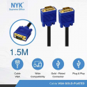 Kabel VGA NYK 1.5M Gold Plated 1.5 meter
