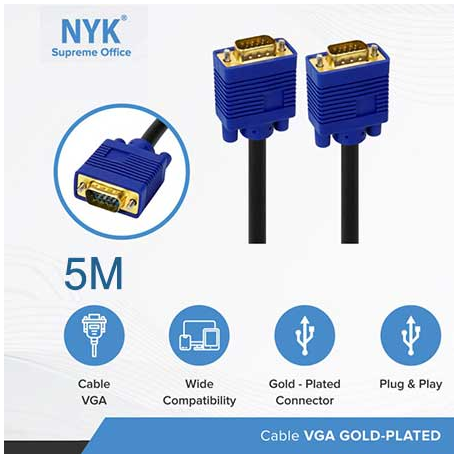 NYK KABEL VGA 5M GOLD PLATED