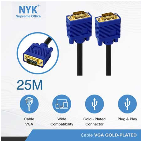 NYK KABEL VGA 25m GOLD PLATED