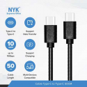 Kabel Data Type C ke Type C NYK 50 cm(USB-C to USB-C)