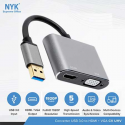 Converter 2 in 1 USB 3.0 ke VGA/HDMI NYK ( USB-VGA/HDMI )
