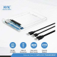 Casing Hard Disk External USB2.0 NYK Transparan 2.5" SATA External Case HDD USB 2.0