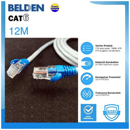 BELDEN KABEL UTP CAT6 30M ORIGINAL - KABEL LAN 30M CAT6 BELDEN UTP RJ45 ORIGINAL - 10000274600