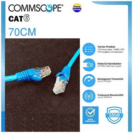 BELDEN KABEL UTP CAT6 70CM ORIGINAL - KABEL LAN 70CM CAT6 BELDEN UTP RJ45 ORIGINAL - 10000278700