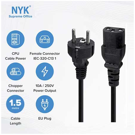 KABEL POWER CPU KOMPUTER 1.5M AC CORD CLIPTEC