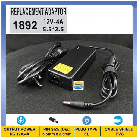 Power Adaptor 12V 3A Dia.5.5 x 2.5mm ITE Standar diameter plug 5.5mm