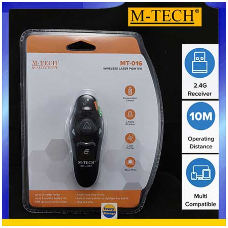 M-TECH PRESENTER WIRELESS MT-016 RED LASER POINTER