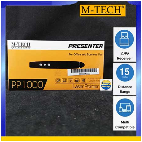M-TECH PRESENTER WIRELESS PP1000 LASER RED POINTER