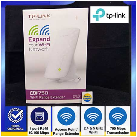 Dual Band Wireless Range Extender RE200 TP-Link - 6935364071295