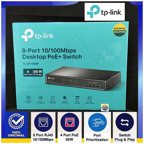 8-Port 10/100M w/ POE TL-SF1008P TP-Link - 6935364021665
