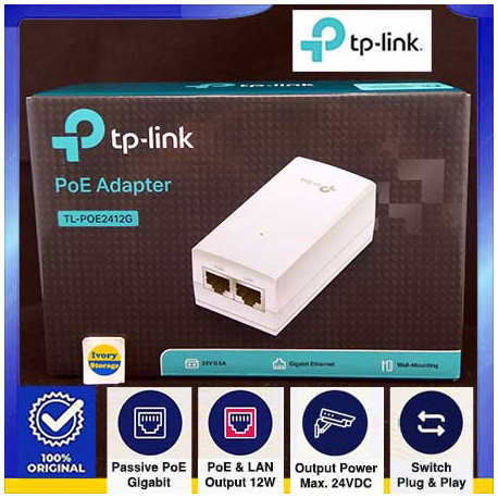 TP-LINK TL-POE2412G GIGABIT PoE ADAPTER - 6935364083342