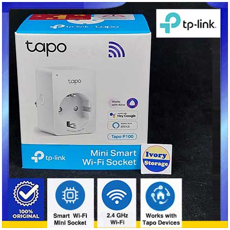 TP-LINK TAPO P100 1-PACK SMART Wi-Fi SOCKET-MINI SMART Wifi SOCKET - 4897098681619