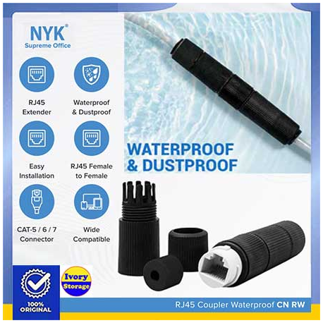 BAREL RJ45 CABLE COUPLER CAT5/6 WATERPROOF ETHERNET LAN