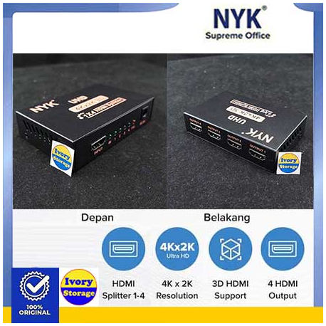 NYK HDMI SPLITTER 4 PORT